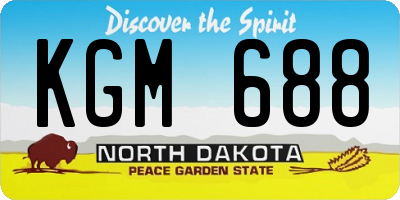 ND license plate KGM688