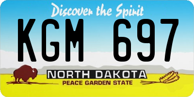 ND license plate KGM697