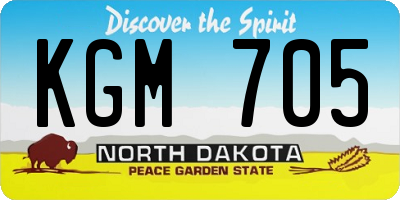 ND license plate KGM705