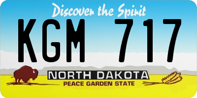 ND license plate KGM717