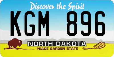 ND license plate KGM896