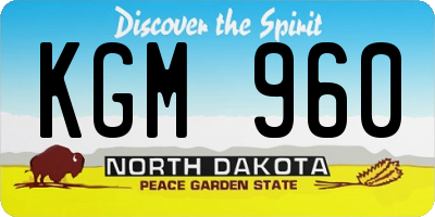 ND license plate KGM960