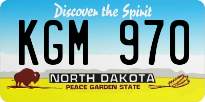 ND license plate KGM970