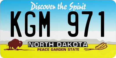 ND license plate KGM971