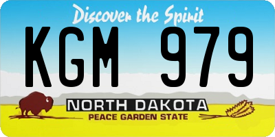 ND license plate KGM979