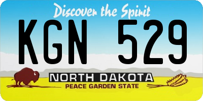 ND license plate KGN529
