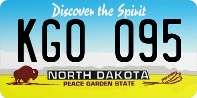 ND license plate KGO095