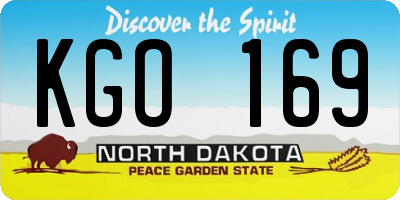 ND license plate KGO169