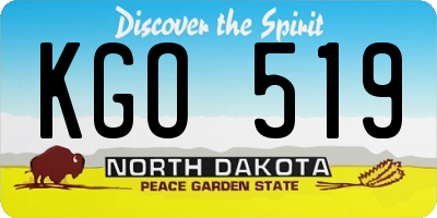 ND license plate KGO519