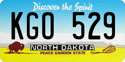ND license plate KGO529