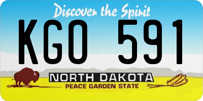 ND license plate KGO591