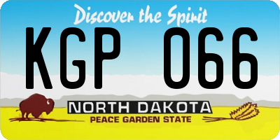 ND license plate KGP066