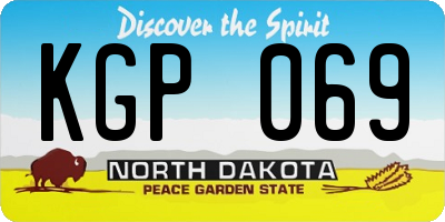 ND license plate KGP069