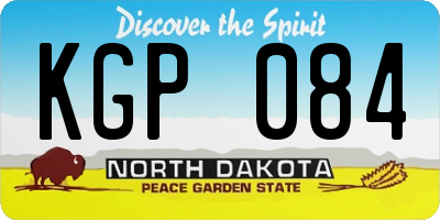 ND license plate KGP084