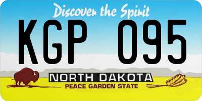 ND license plate KGP095