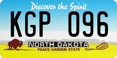 ND license plate KGP096