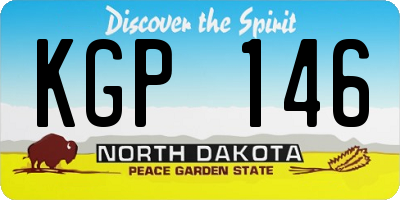 ND license plate KGP146