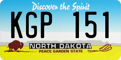 ND license plate KGP151
