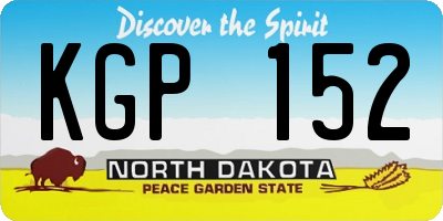 ND license plate KGP152