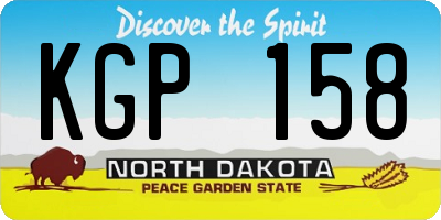 ND license plate KGP158