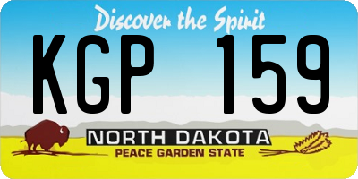ND license plate KGP159