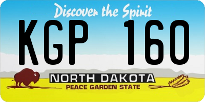 ND license plate KGP160