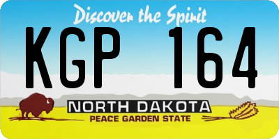 ND license plate KGP164
