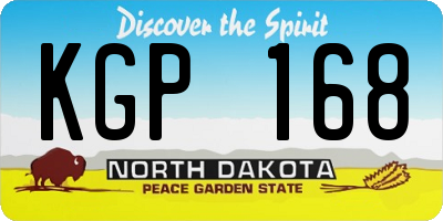 ND license plate KGP168