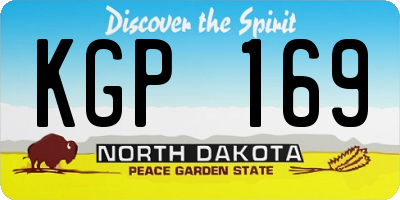 ND license plate KGP169