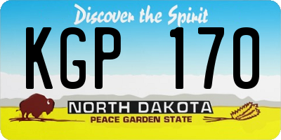 ND license plate KGP170