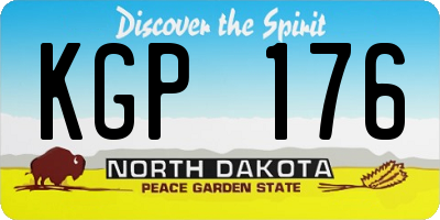 ND license plate KGP176