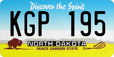 ND license plate KGP195