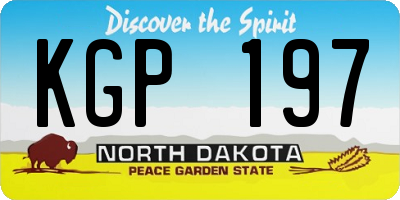 ND license plate KGP197
