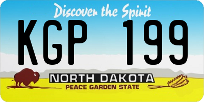 ND license plate KGP199
