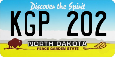 ND license plate KGP202
