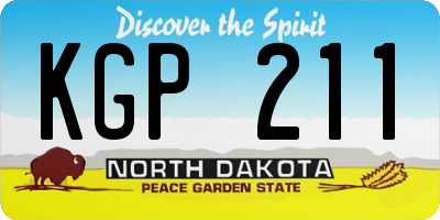 ND license plate KGP211