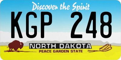ND license plate KGP248