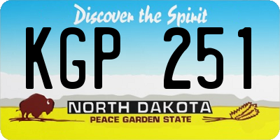 ND license plate KGP251