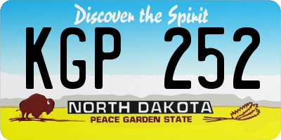 ND license plate KGP252