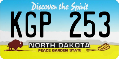 ND license plate KGP253