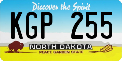 ND license plate KGP255
