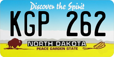 ND license plate KGP262
