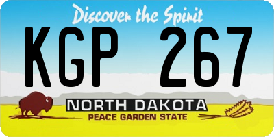 ND license plate KGP267