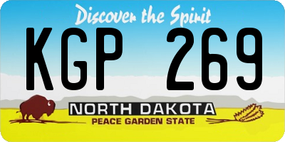 ND license plate KGP269