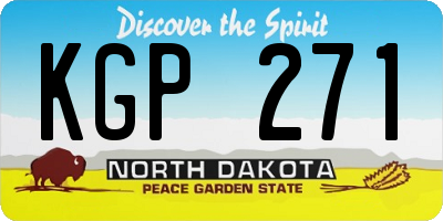 ND license plate KGP271