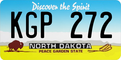 ND license plate KGP272