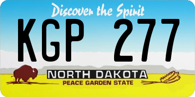 ND license plate KGP277