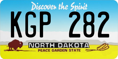 ND license plate KGP282