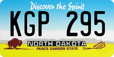 ND license plate KGP295