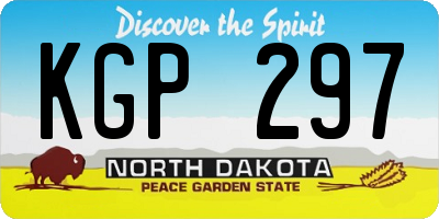 ND license plate KGP297